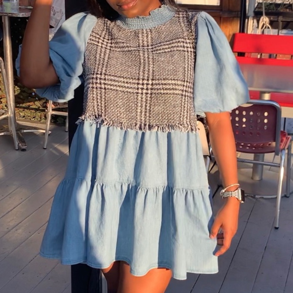 ZARA Combination Denim Dress